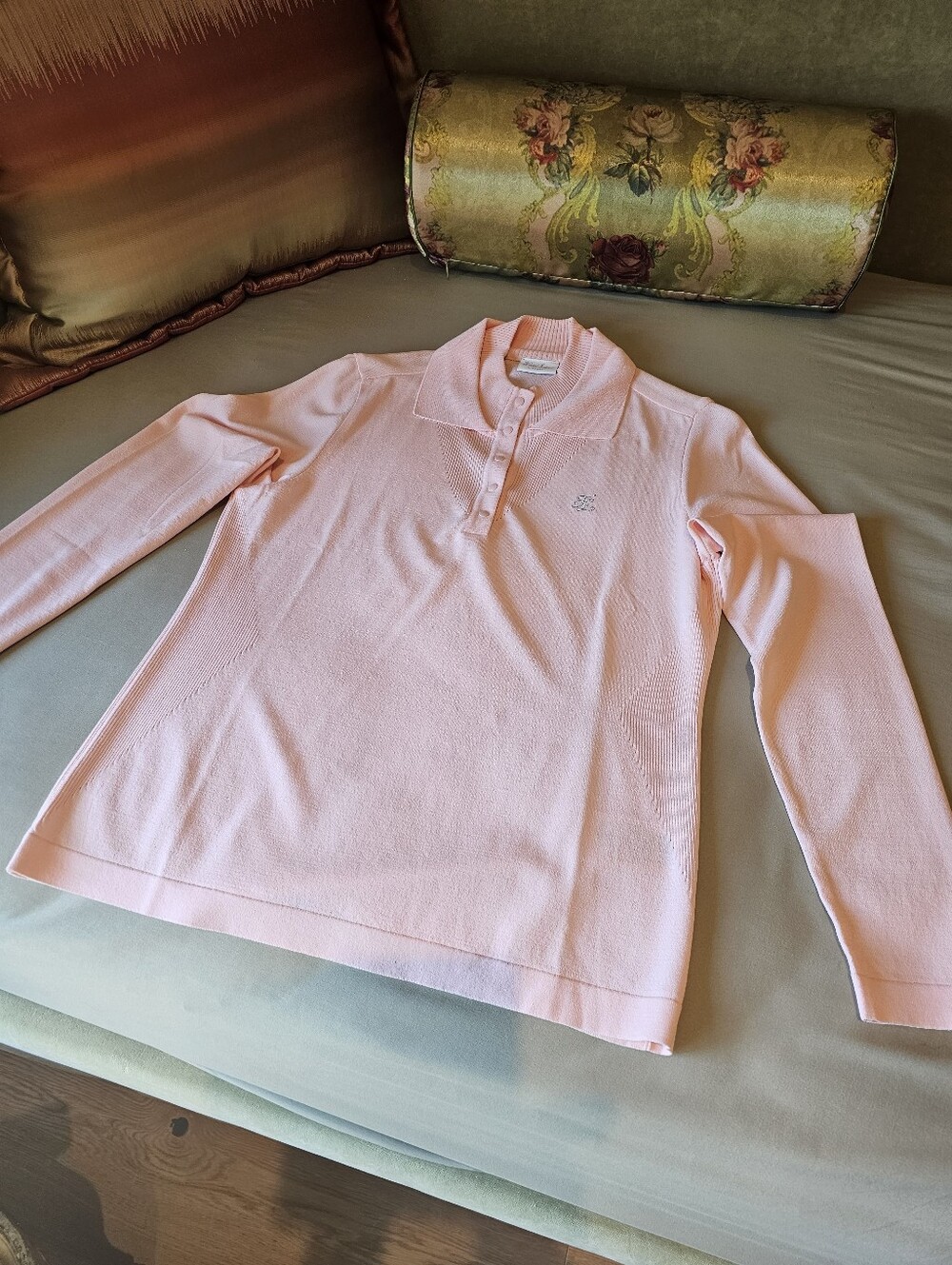 Fairliar Luxury Golf Turtleneck Double Collar Knitwear Top M